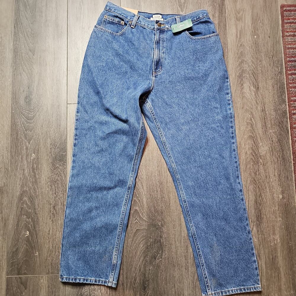 NWT Vintage LL Bean Women’s Jeans 14 R Original Fit Relaxed 100% Cotton Denim